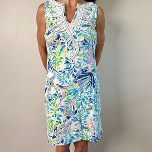 Lilly Pulitzer White and Floral Shift Dress